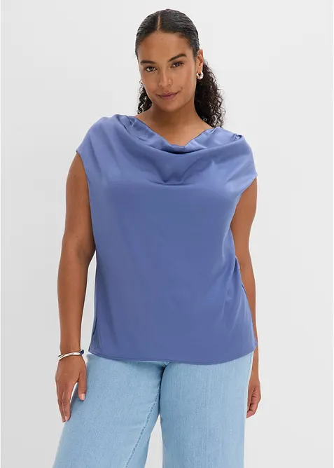Bluslinne i satin med mjukt fall, bonprix