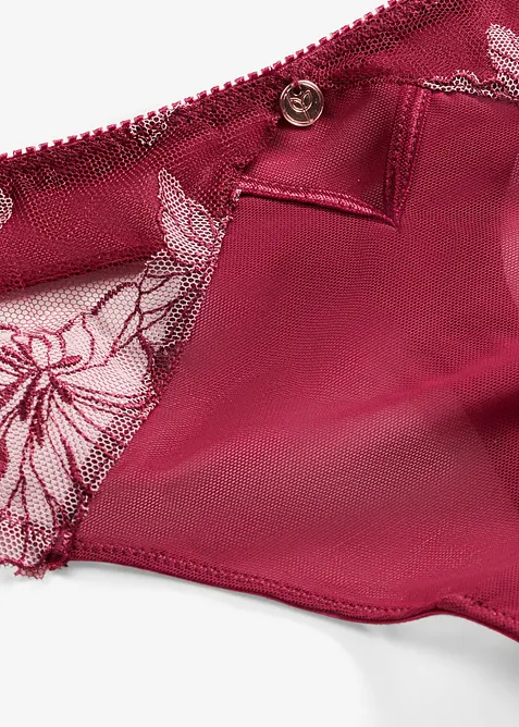 Stringtrosa med elegant broderi, bonprix