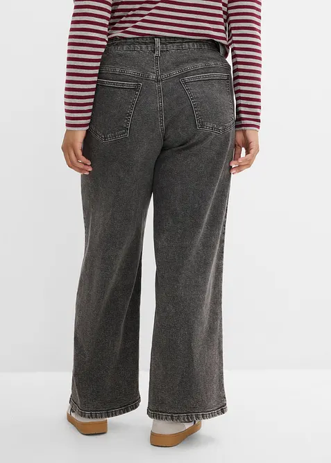 Wide Leg Jeans Mid Waist, bonprix