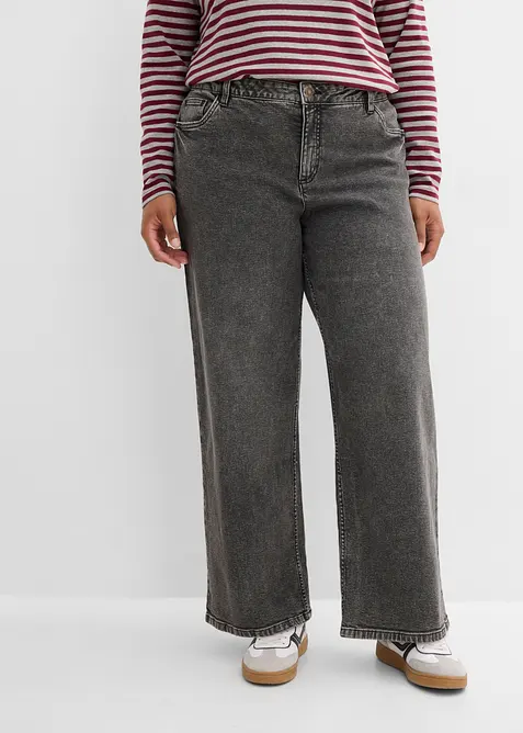 Wide Leg Jeans Mid Waist, bonprix