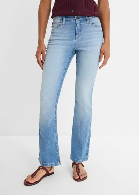 Bootcut Jeans High Waist, Comfort Stretch, bonprix