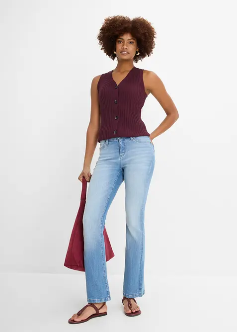 Bootcut Jeans High Waist, Comfort Stretch, bonprix