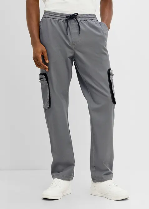 Cargobyxa i Regular Fit med praktiska fickor, Straight, bonprix