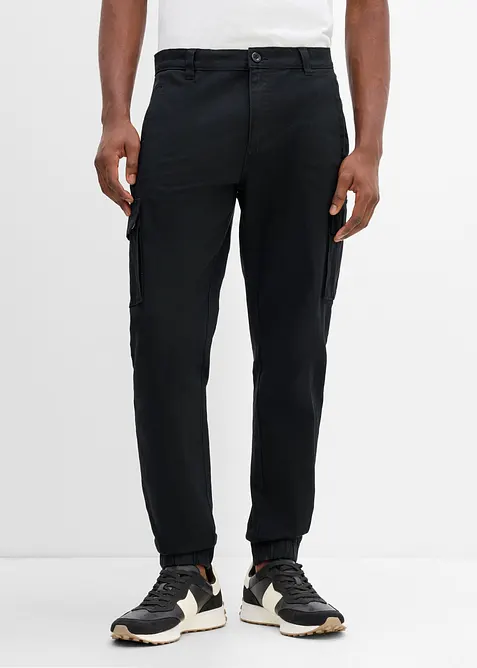 Cargobyxa med stretch i Regular Fit, tapered, bonprix