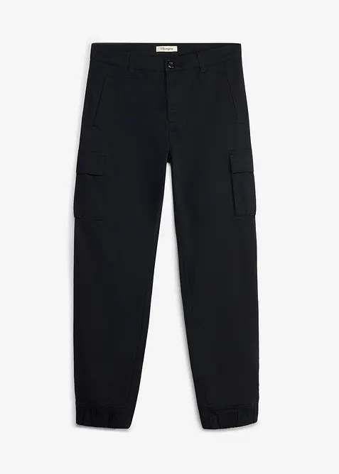 Cargobyxa med stretch i Regular Fit, tapered, bonprix