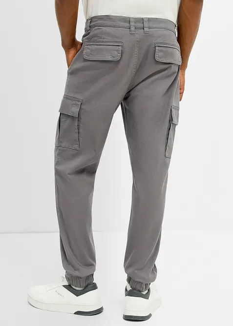 Cargobyxa med stretch i Regular Fit, tapered, bonprix