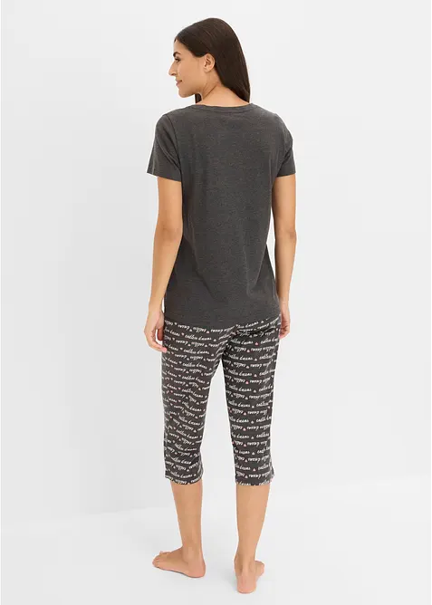 Capripyjamas med bomull, bonprix