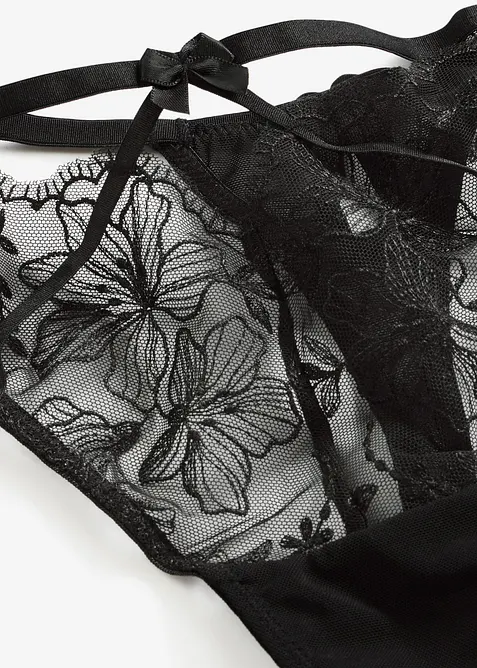 Stringtrosa med fint broderi, bonprix