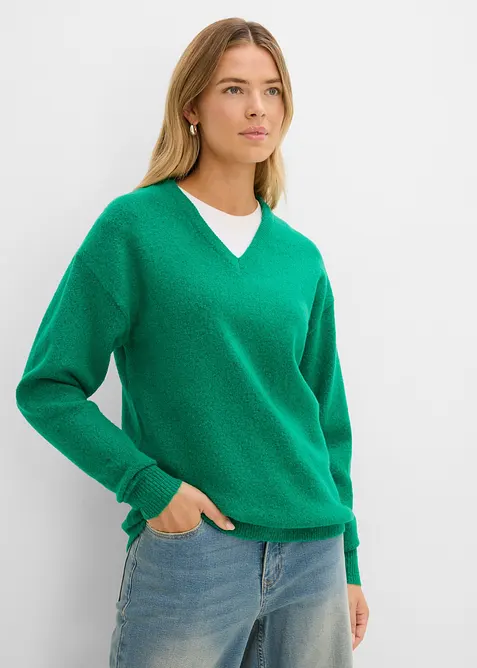 Stickad tr&ouml;ja i oversizemodell, bonprix