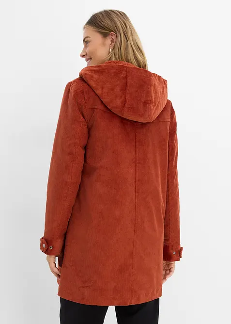 Varm A-linjeformad manchesterparkas med teddyp&auml;ls i huvan, bonprix