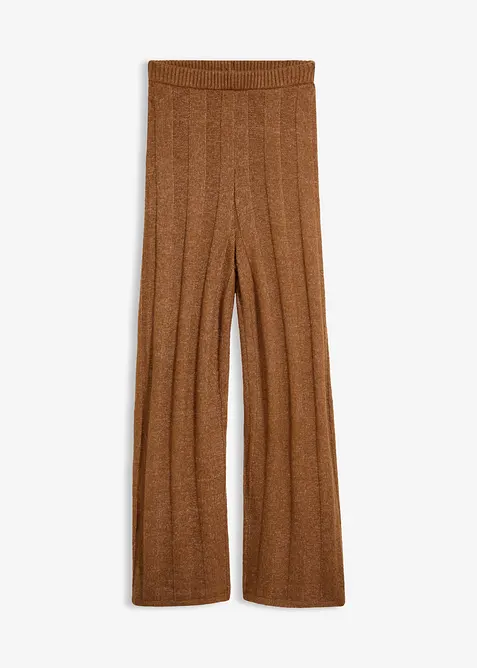 Ribbstickad byxa, bonprix