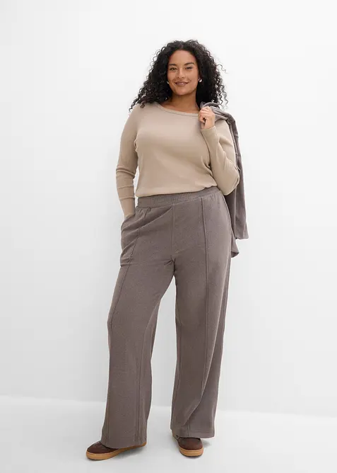 Jerseybyxa med yllelook, bonprix