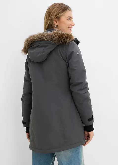 L&aring;ng vattent&auml;t funktionsjacka med huva, bonprix