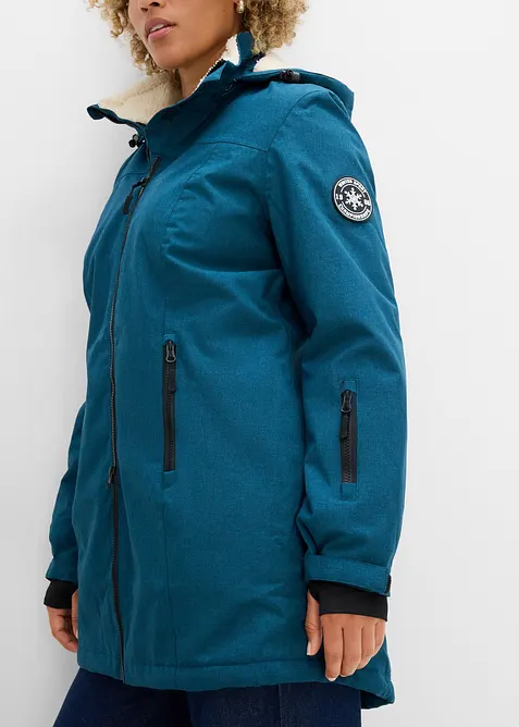 L&aring;ng vattent&auml;t funktionsjacka med teddyfleece, bonprix