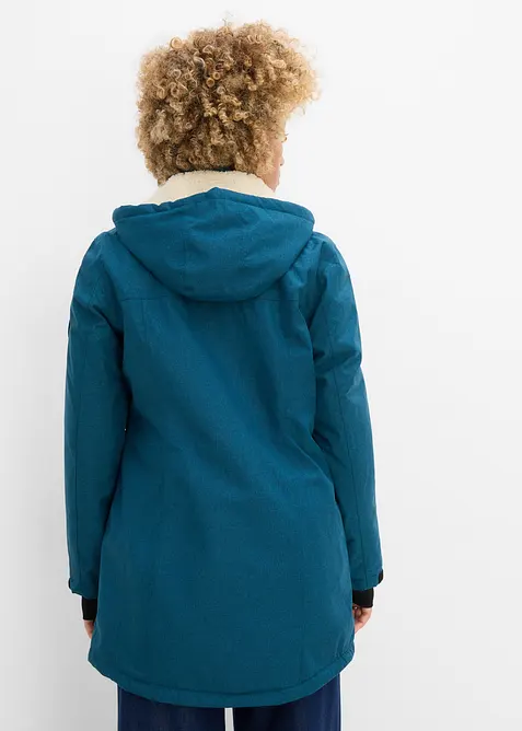 L&aring;ng vattent&auml;t funktionsjacka med teddyfleece, bonprix