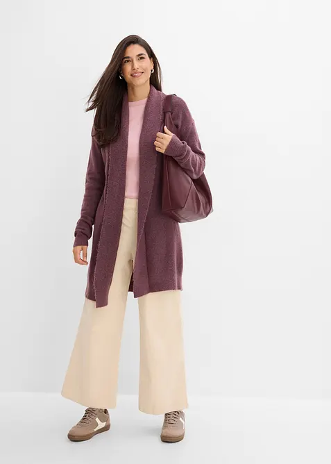 L&aring;ng cardigan med sjalkrage, bonprix