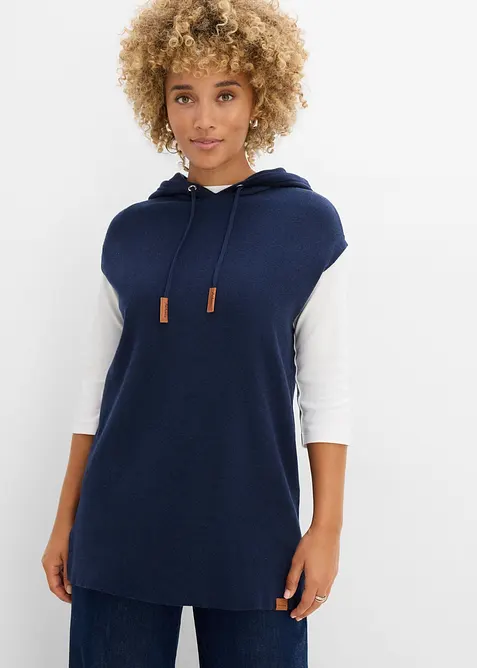 Slipover i oversizemodell med luva, bonprix