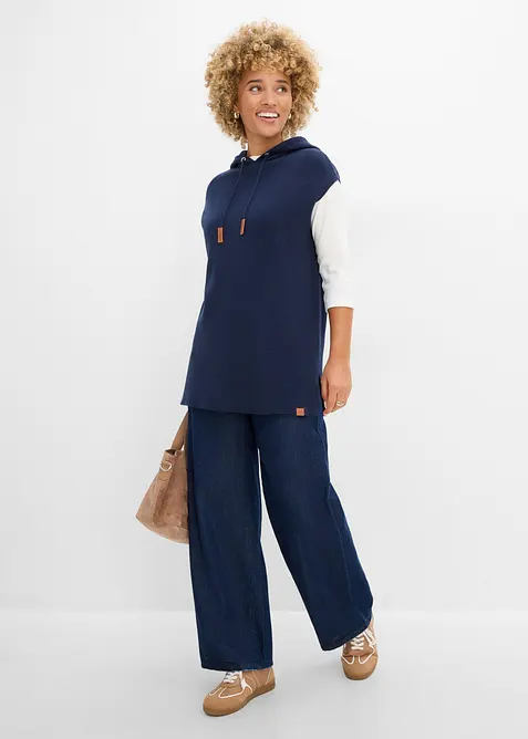 Slipover i oversizemodell med luva, bonprix