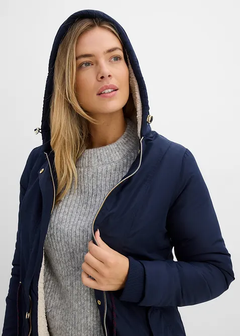 Parkas med teddyfoder, bonprix