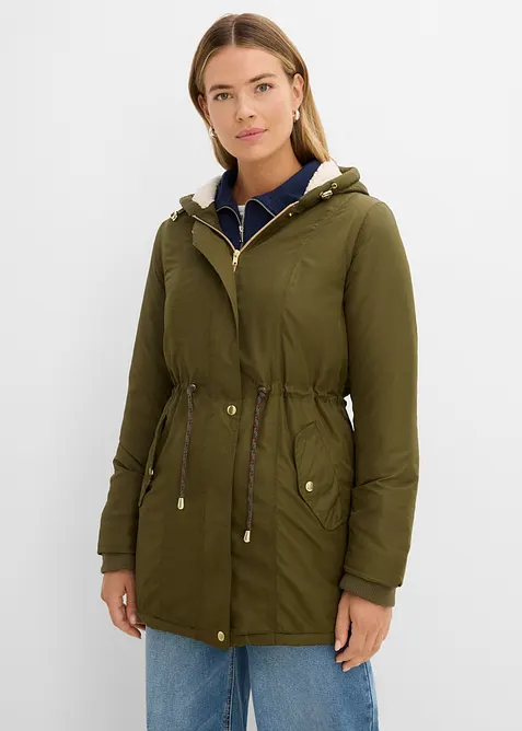Parkas med teddyfoder, bonprix