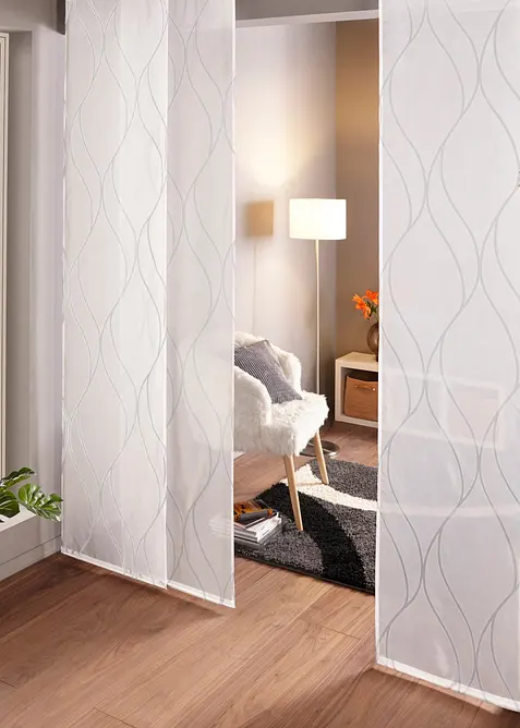 Panelgardin med &aring;tervunnen polyester (1-pack), bonprix