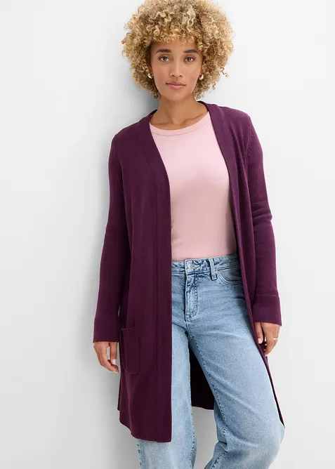 L&aring;ng cardigan, l&aring;ng&auml;rmad, bonprix
