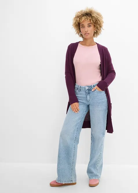 L&aring;ng cardigan, l&aring;ng&auml;rmad, bonprix