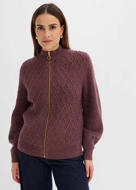 Cardigan med fl&auml;tm&ouml;nster, bonprix