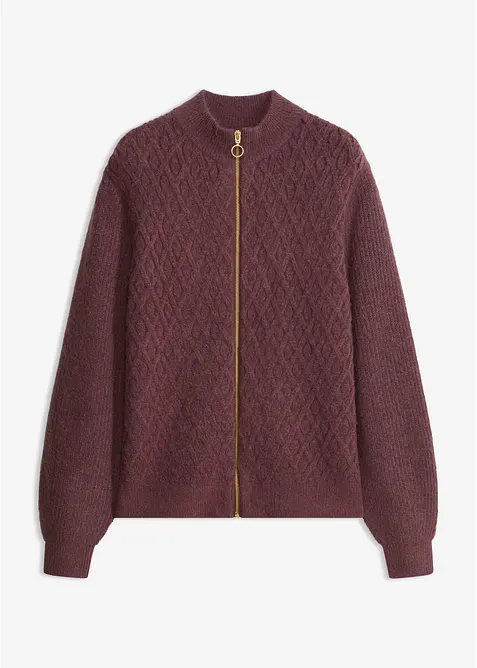 Cardigan med fl&auml;tm&ouml;nster, bonprix
