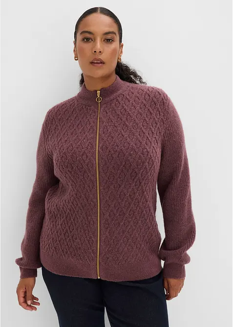 Cardigan med fl&auml;tm&ouml;nster, bonprix