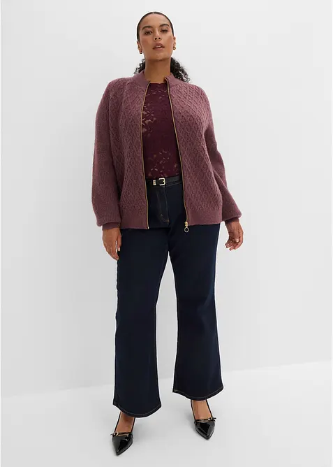 Cardigan med fl&auml;tm&ouml;nster, bonprix