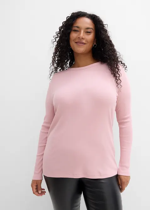 Ribbad topp av ekologisk bomull (6-pack), bonprix