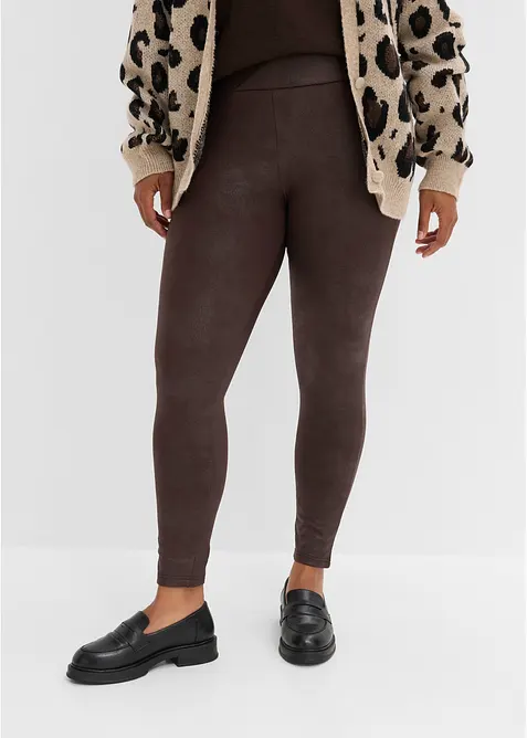 Fodrade leggings med ytskikt, bonprix