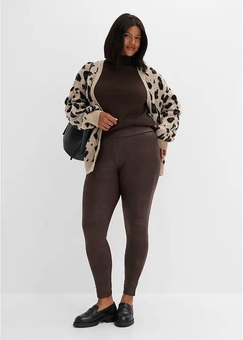 Fodrade leggings med ytskikt, bonprix