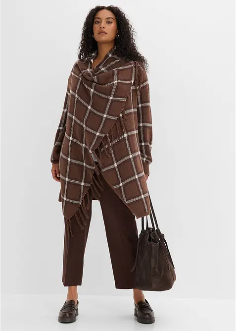 L&aring;ng cardigan med fransar, bonprix