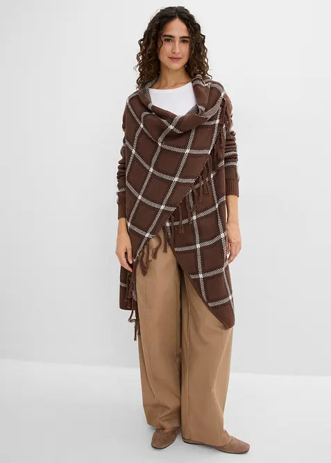 L&aring;ng cardigan med fransar, bonprix
