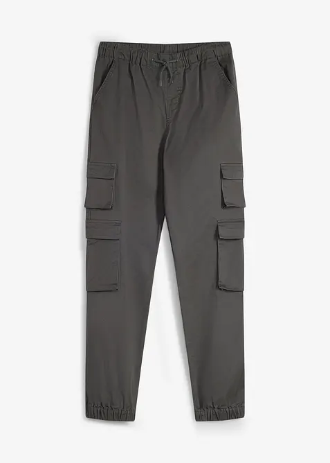 Stretchig cargobyxa, normal passform, med praktiska fickor, bonprix