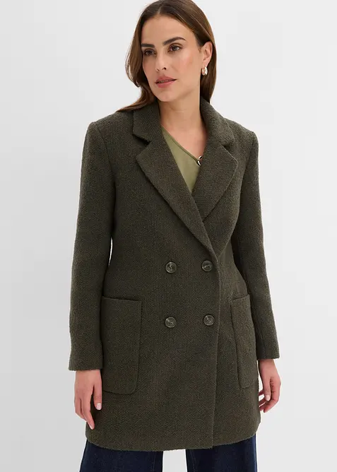 Kort kappa i yllelook, bonprix