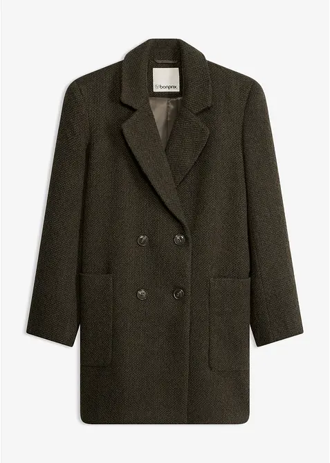 Kort kappa i yllelook, bonprix