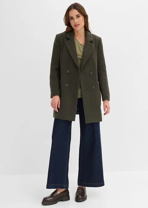 Kort kappa i yllelook, bonprix