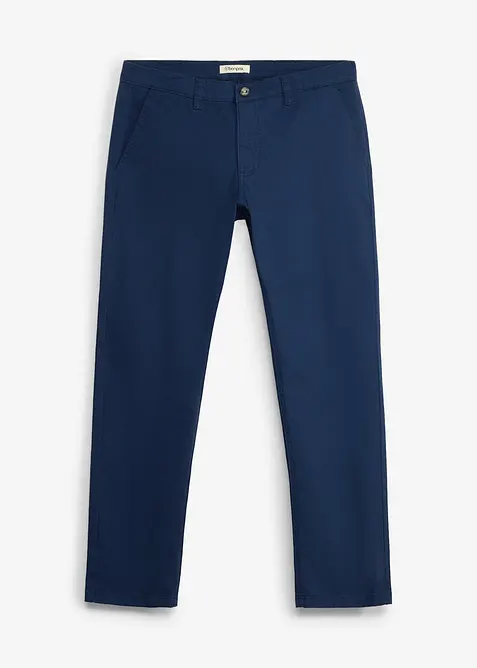 Stretchiga chinos med raka ben, avslappnad passform, bonprix