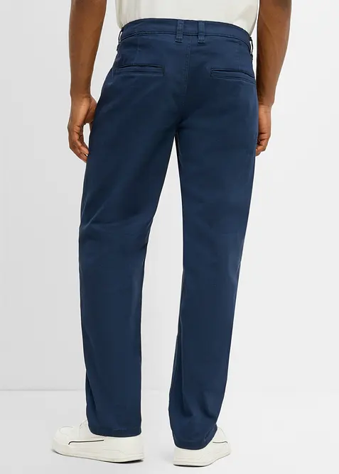 Stretchiga chinos med raka ben, avslappnad passform, bonprix