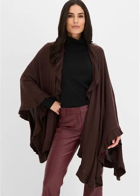 Poncho med kashmir, bonprix