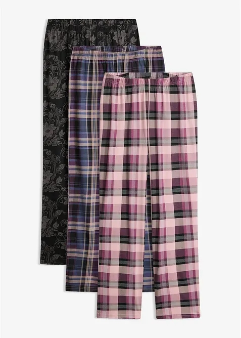 Pyjamasbyxa av bomull (3-pack), bonprix