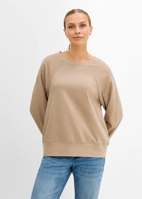 Mamma-/amningssweatshirt i ekologisk bomull, bonprix