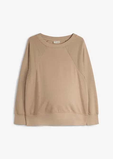 Mamma-/amningssweatshirt i ekologisk bomull, bonprix