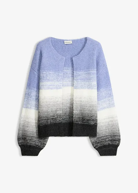 Grovstickad cardigan av mjuk materialmix, bonprix