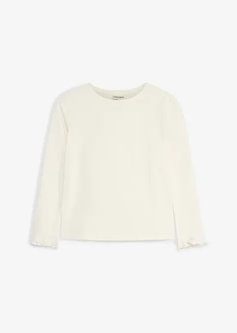 L&aring;ng&auml;rmad topp i ekologisk bomull med stretch, bonprix