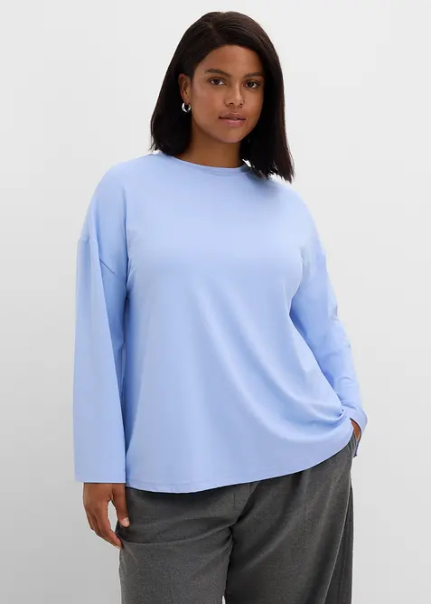 L&aring;ng topp i mjukt b&ouml;ljande material, bonprix