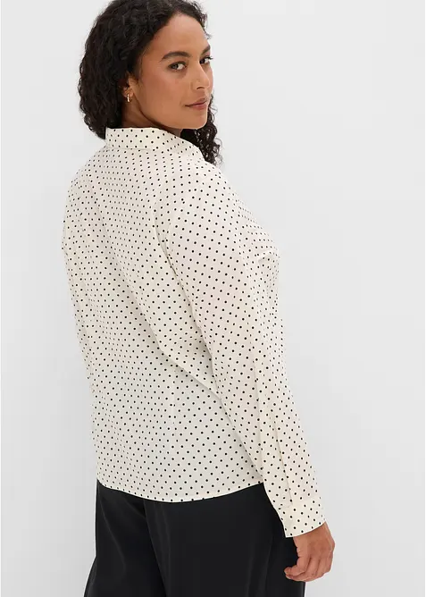 Skjortblus med bomull (2-pack), bonprix